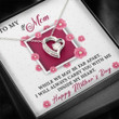 Mom Necklace, Gift For My Wonderful Mom On Mother's Day With Lioness And Small Cub Lined Love Knot Necklaces Mother's Day necklace gift for mom, mother, mama