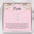 
Mom Necklace, Mother Gift With Cz Pendant On Loving Mother day necklace gift for mom
