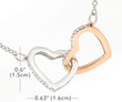 Aunt gift from niece, nephew Aunt Necklace, Gift For Your Draunt On Mother's Day With Wine Interlocking Hearts Necklaces