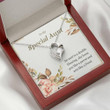 Aunt gift from niece, nephew AUNT Necklace  Loving Necklace Card  Dainty Cubic Pendent  Special Aunt Gift  Aunt Birthday Gift