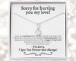 Valentine's day gifts for her Girlfriend Necklace, Wife Necklace, Apology Necklace Gift To Say Sorry, Gift To Apologize, Gifts For Apology, Im Sorry Gift For Her