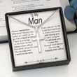 Valentines gift for him, christmas gift for him Boyfriend Necklace, To My Man Necklace, Meaningful Boyfriend Cross Necklace, Boyfriend/ Husband Necklace, Christian Gift For Man