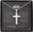 Boyfriend Necklace, Husband Necklace, To My Man Necklace, Gift For Husband Gift For Boyfriend Cross Necklace
