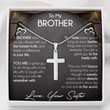 Brother Necklace, Necklace Gift For Brother From Sister, Brother Birthday Graduation Wedding Day Gift Brother Christmas Gift
