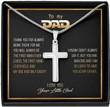 Dad Necklace, To My Dad Gift, Gift For Fathers Day Cross Necklace Christmas gift for dad