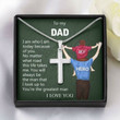 Dad Necklace, To My Dad Gift, Fathers Day Cross Necklace Gift, Dad Birthday Necklace Christmas gift for dad