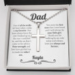 Dad Necklace, Father Of The Bride Gift, Gift For Dad On Wedding Day Necklace From Daughter, Wedding Gift To Dad From Bride, Sentimental Gift Christmas gift for dad