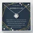 Mother-in-law Necklace, To My Mother-In-Law Necklace, The Boy You Raised, Gift For Bonus Mom, Mother-In-Law Mother Day Gift for Boyfriend's Mom, Mother In Law