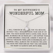Mom Necklace, Mother-in-law Necklace, Gift To My Boyfriend's Mom Necklace, Gift For Future Mother-in-law Mother Day Gift for Boyfriend's Mom, Mother In Law