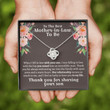 Mother-In-Law Necklace, Gift For Future Mother-In-Law From Bride Mother Day Gift for Boyfriend's Mom, Mother In Law