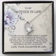 Mother in law Necklace, Mother In Law Necklace Gift ' Man Of My Dreams Necklace, Mother Of The Groom, Gift For Mother in Law Mother Day Gift for Boyfriend's Mom, Mother In Law