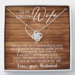 Wife Necklace gift  To My Gorgeous Wife Necklace gift  Love Knots