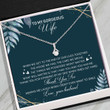 Wife Necklace gift, Wife Gifts  To My Gorgeous Wife  Alluring Beauty Necklace  Jewelry For Her