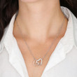 Wife Necklace gift Gift, To My Gorgeous Wife Gift From Husband  Interlocking Hearts Necklace