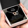 Wife Necklace gift, Wife Gifts  Interlocking Hearts Necklace  To My Wife From Husband  Gift For Anniversary Birthday