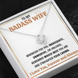 Wife Necklace gift Gift From Husband To My Badass Wife Straighten Your Crown