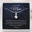 Mom Necklace Gift, To Mother Of The Bride Gift Necklace From Daughter, Gift For Mom From Bride Wedding