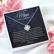 Mom Necklace Gift, To Mum On My Wedding Day Necklace, To Mom From Groom Gift