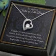 Sister Necklace Gift, Wedding Gift For Sister Of The Bride, Wedding Necklace For Sister From Bride