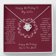 Sister Necklace Gift, Birthday Necklace To Sister  Gift To Sister Necklace Gift With Message Card