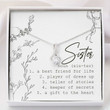 Sister Necklace Gift  Gift For Sister  Definition Sister Necklace Gift With Gift Box