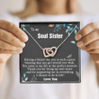 Sister Necklace Gift, Gift For Soul Sister, To My Soul Sister Gift, Best Friend Gift, Anniversary Friendship Gift, Soul Sister Birthday Necklace Gift