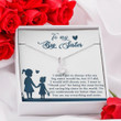 Sister Necklace Gift, Big Sister Necklace Gift From Little Sister, Christmas Necklace For Big Sister