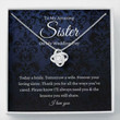 Sister Necklace Gift, Sister Of The Bride Necklace Gift, Sister Wedding Gift From Bride And Groom, Bridal Party