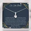 Sister Necklace Gift, To My Sister On Your Wedding Day Necklace Gift From Sister, To Bride Necklace