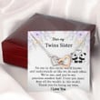 Sister Necklace Gift, Twins Sister Gift Necklace, Twins Birthday Gift
