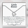 Sister Necklace Gift, Little Sister Necklace Gift Gift From Big Brother, Gift For Little Sister Birthday