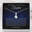 Teacher Necklace, Teacher Graduation Necklace Gift, Graduation Gift For Teacher, Future Teacher Gift