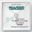 Teacher Necklace, Teacher Gift, Teacher Jewelry, To My Best Teacher Necklace, Gift For My Teacher