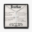 Brother Graduation Necklace Gift, Personalized Necklace Gift For Brother, Gift For Brother From Sister, Teenage Brother, Custom Name