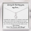 Girlfriend Necklace Gift, Wife Necklace, To My Love �Happiness� Apology Gift Set Necklace Gift