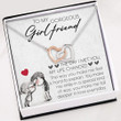 Girlfriend Necklace Gift, To My Gorgeous Girlfriend Necklace Gift � Interlocking Hearts Necklace With Gift Box