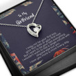 Girlfriend Necklace Gift, To My Girlfriend, I Want To Be Your Everything. CZ Heart Pendant Necklace