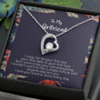 Girlfriend Necklace Gift, To My Girlfriend, I Want To Be Your Everything. CZ Heart Pendant Necklace