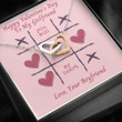 Girlfriend Necklace Gift � Gift To Girlfriend � Gift Necklace Message Card � To My Girlfriend Tic Tac Toe