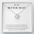 Girlfriend Necklace Gift, Wife Necklace, To My Better Half Necklace , You Complete Me, Gift For Girlfriend Wife