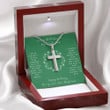 Girlfriend Necklace Gift, Cross Necklace Gift To Girlfriend � Happy Birthday � Deserve The Best � Gift Necklace Message Card