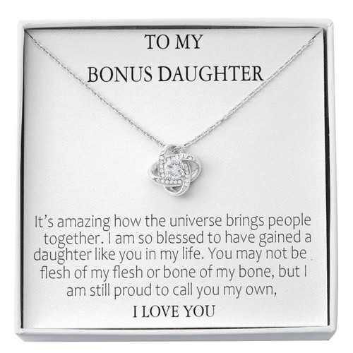To My Bonus Daughter, Bonus Daughter Pendant, Christmas Gifts For Bonus Daughter, Daughter in Law Necklace, Stepdaughter gift Christmas