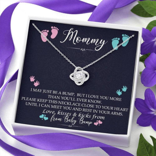 Mom Necklace, Mommy To Be Necklace Love From Baby Bump  Gift For First Time Mom Pregnancy