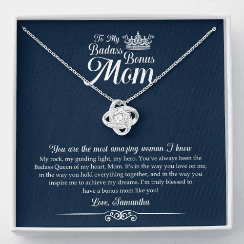 Mom Necklace, To My Badass Bonus Mom Necklace  You Are The Most Amazing Women I Know