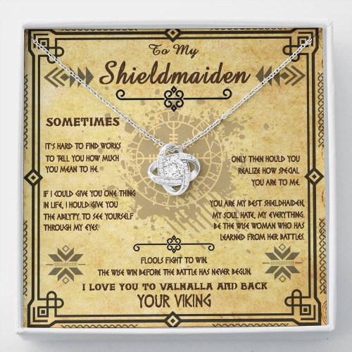 Valentine's day gifts for her Girlfriend Necklace, Wife Necklace, To my shieldmaiden necklace gift  love, your viking , girlfriend, fiance, future wife