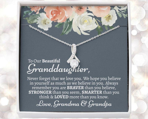 Granddaughter Necklace, Meaningful Granddaughter Gift From Grandparents, Granddaughter Gift From Grandma And Grandpa, Keepsake Granddaughter Christmas gift