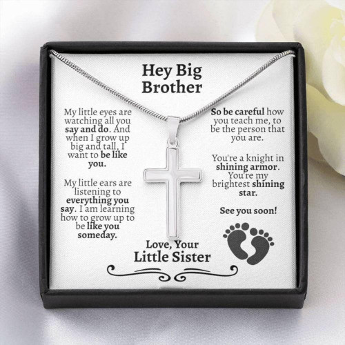 Brother Necklace, Big Brother To Be Gifts, New Big Brother, Present For Big Brother When New Baby Arrives, Gift For Big Brother From New Baby Brother Christmas Gift