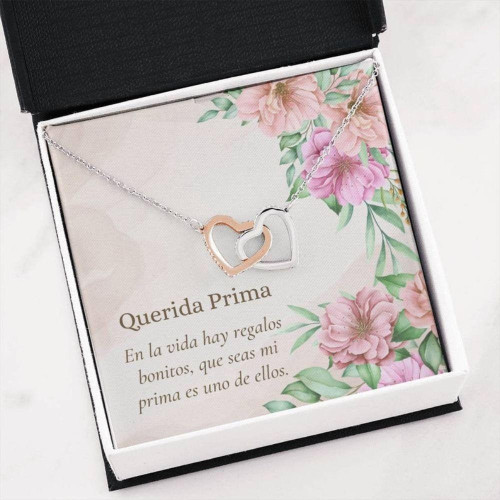 Cousin Necklace, Latina Cousin Gift  Collar Para Prima  Cute Spanish Gift  Cousin Best Friend Spanish Sayings Necklace Cousin Christmas Gift