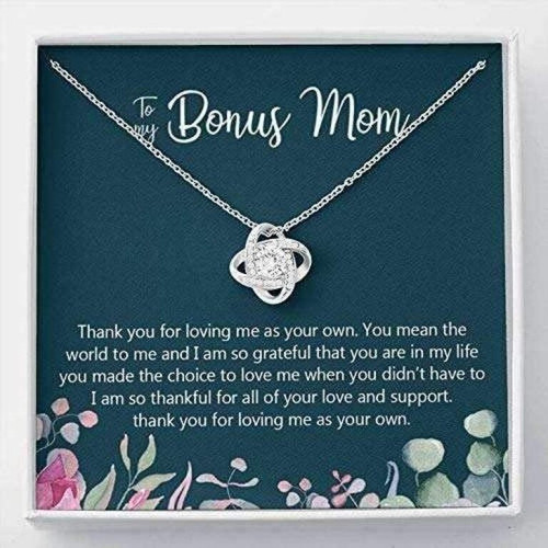 Mom Necklace, Mother-in-law Necklace, Stepmom Necklace, To My Bonus Mom Necklace Gift ' Thank You For Loving Me As Your Own Mother Day Gift for Boyfriend's Mom, Mother In Law