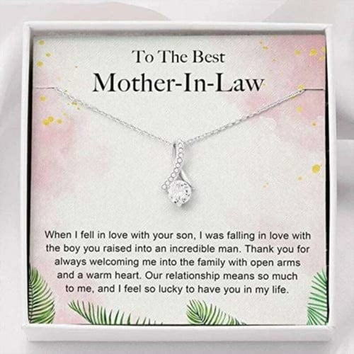 Mom Necklace, Mother in law Necklace, Mother In Law Necklace Gift From Daughter In Law, Sentimental Gift For Mother Of The Groom Mother Day Gift for Boyfriend's Mom, Mother In Law